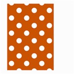 Polka Dots - White on Burnt Orange Large Garden Flag (Two Sides)