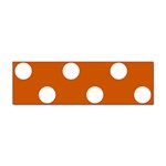 Polka Dots - White on Burnt Orange Sticker (Bumper)