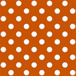 Polka Dots - White on Burnt Orange ScrapBook Page 8  x 8 