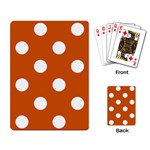 Polka Dots - White on Burnt Orange Playing Cards Single Design