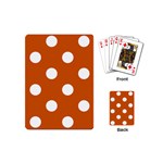 Polka Dots - White on Burnt Orange Playing Cards (Mini)