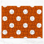 Polka Dots - White on Burnt Orange Jigsaw Puzzle (Rectangular)