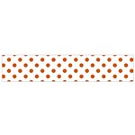 Polka Dots - Burnt Orange on White Flano Scarf (Small)