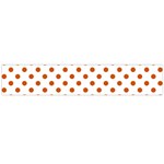 Polka Dots - Burnt Orange on White Flano Scarf (Large)