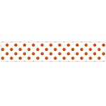 Polka Dots - Burnt Orange on White Flano Scarf (Large)