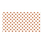 Polka Dots - Burnt Orange on White Satin Wrap