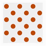 Polka Dots - Burnt Orange on White Medium Glasses Cloth