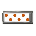 Polka Dots - Burnt Orange on White Superlink Italian Charm (9mm)