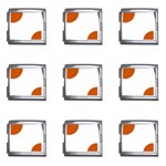 Polka Dots - Burnt Orange on White Mega Link Italian Charm (9 pack)