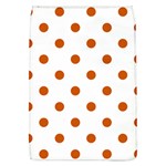 Polka Dots - Burnt Orange on White Removable Flap Cover (L)