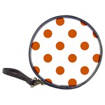 Polka Dots - Burnt Orange on White Classic 20-CD Wallet