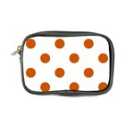 Polka Dots - Burnt Orange on White Coin Purse