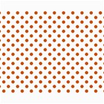Polka Dots - Burnt Orange on White Collage 11  x 14 