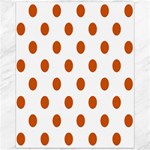 Polka Dots - Burnt Orange on White Canvas 16  x 20 