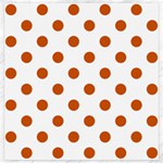 Polka Dots - Burnt Orange on White Canvas 20  x 20 