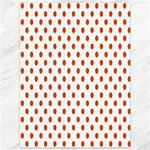 Polka Dots - Burnt Orange on White Canvas 36  x 48 