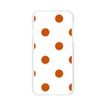Polka Dots - Burnt Orange on White Apple iPhone 6/6S Silicone Case (Transparent)