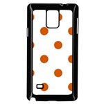 Polka Dots - Burnt Orange on White Samsung Galaxy Note 4 Case (Black)