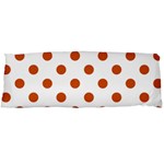 Polka Dots - Burnt Orange on White Body Pillow Case (Dakimakura) (One Side)