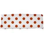 Polka Dots - Burnt Orange on White Body Pillow Case Dakimakura (Two Sides)