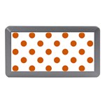 Polka Dots - Burnt Orange on White Memory Card Reader (Mini)