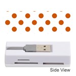 Polka Dots - Burnt Orange on White Memory Card Reader (Stick)