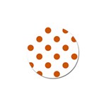Polka Dots - Burnt Orange on White Golf Ball Marker (10 pack)