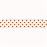 Polka Dots - Burnt Orange on White Small Bar Mat