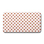 Polka Dots - Burnt Orange on White Medium Bar Mat