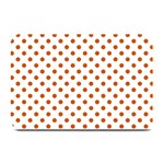 Polka Dots - Burnt Orange on White Plate Mat