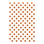 Polka Dots - Burnt Orange on White Shower Curtain 48  x 72  (Small)