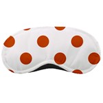 Polka Dots - Burnt Orange on White Sleeping Mask