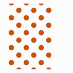 Polka Dots - Burnt Orange on White Large Garden Flag (Two Sides)
