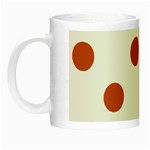 Polka Dots - Burnt Orange on White Night Luminous Mug