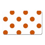 Polka Dots - Burnt Orange on White Magnet (Rectangular)