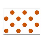 Polka Dots - Burnt Orange on White Sticker A4 (100 pack)