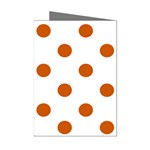 Polka Dots - Burnt Orange on White Mini Greeting Cards (Pkg of 8)