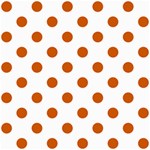 Polka Dots - Burnt Orange on White ScrapBook Page 8  x 8 