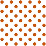 Polka Dots - Burnt Orange on White ScrapBook Page 12  x 12 
