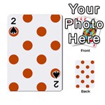 Polka Dots - Burnt Orange on White Playing Cards 54 Designs