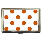 Polka Dots - Burnt Orange on White Cigarette Money Case