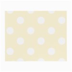 Polka Dots - White on Cornsilk Yellow Small Glasses Cloth (2 Sides)