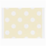 Polka Dots - White on Cornsilk Yellow Large Glasses Cloth