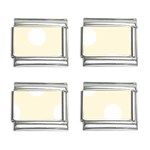 Polka Dots - White on Cornsilk Yellow 9mm Italian Charm (4 pack)