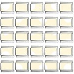 Polka Dots - White on Cornsilk Yellow 9mm Italian Charm (25 pack)