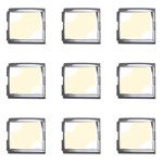 Polka Dots - White on Cornsilk Yellow Mega Link Italian Charm (9 pack)