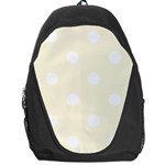 Polka Dots - White on Cornsilk Yellow Backpack Bag