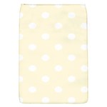 Polka Dots - White on Cornsilk Yellow Removable Flap Cover (S)