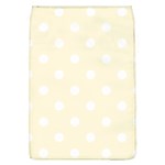 Polka Dots - White on Cornsilk Yellow Removable Flap Cover (L)