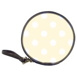 Polka Dots - White on Cornsilk Yellow Classic 20-CD Wallet